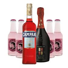 Campari Bitter, Le Manzane Prosecco Extra Dry, Thomas Henry Cherry Blossom CAMPARI SPRITZ zestaw