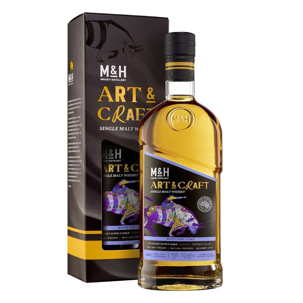 Whisky M&H Art & Craft White Port Single Malt 53,6% 700 ml
