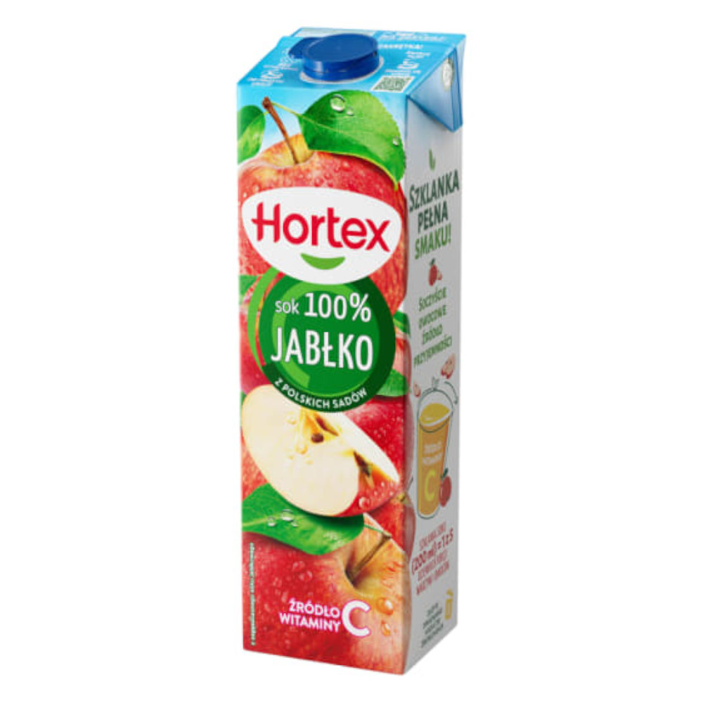 Sok Hortex Jabłko 100% 1000 ml karton