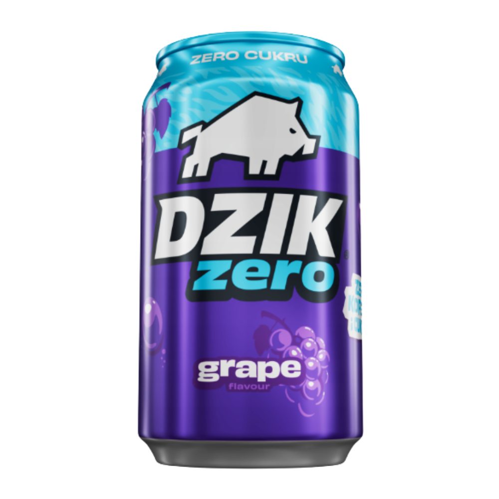 Napój energetyczny Dzik Energy Zero Kalorii Grape 330 ml DRS