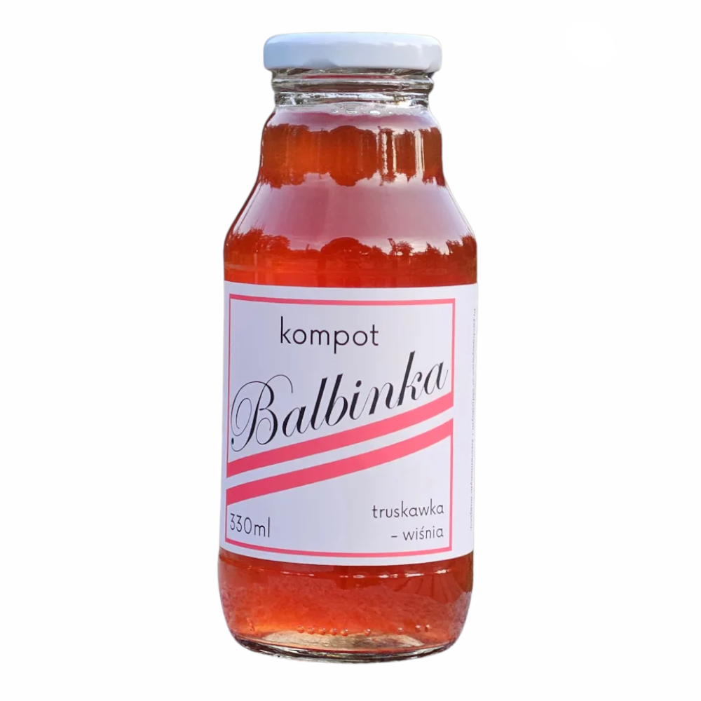 Kompot Balbinka Truskawka-Wiśnia 330 ml