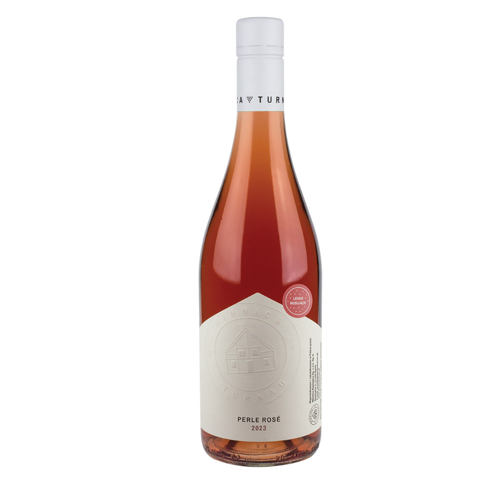 Wino Musujące Winnica Turnau Perle Rose 10% różowe wytrawne 750 ml