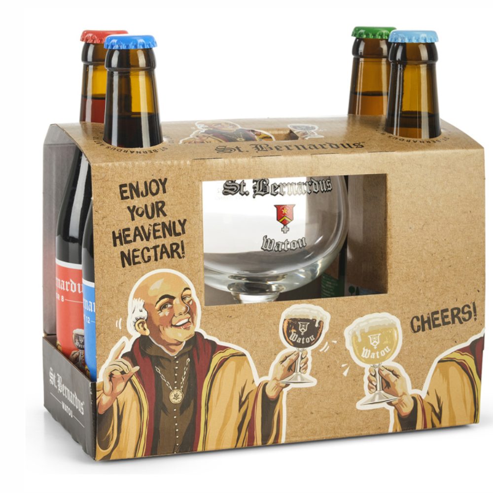 Piwo St. Bernardus & Leroy Belgian Hops 4 x 330 ml zestaw + szkło