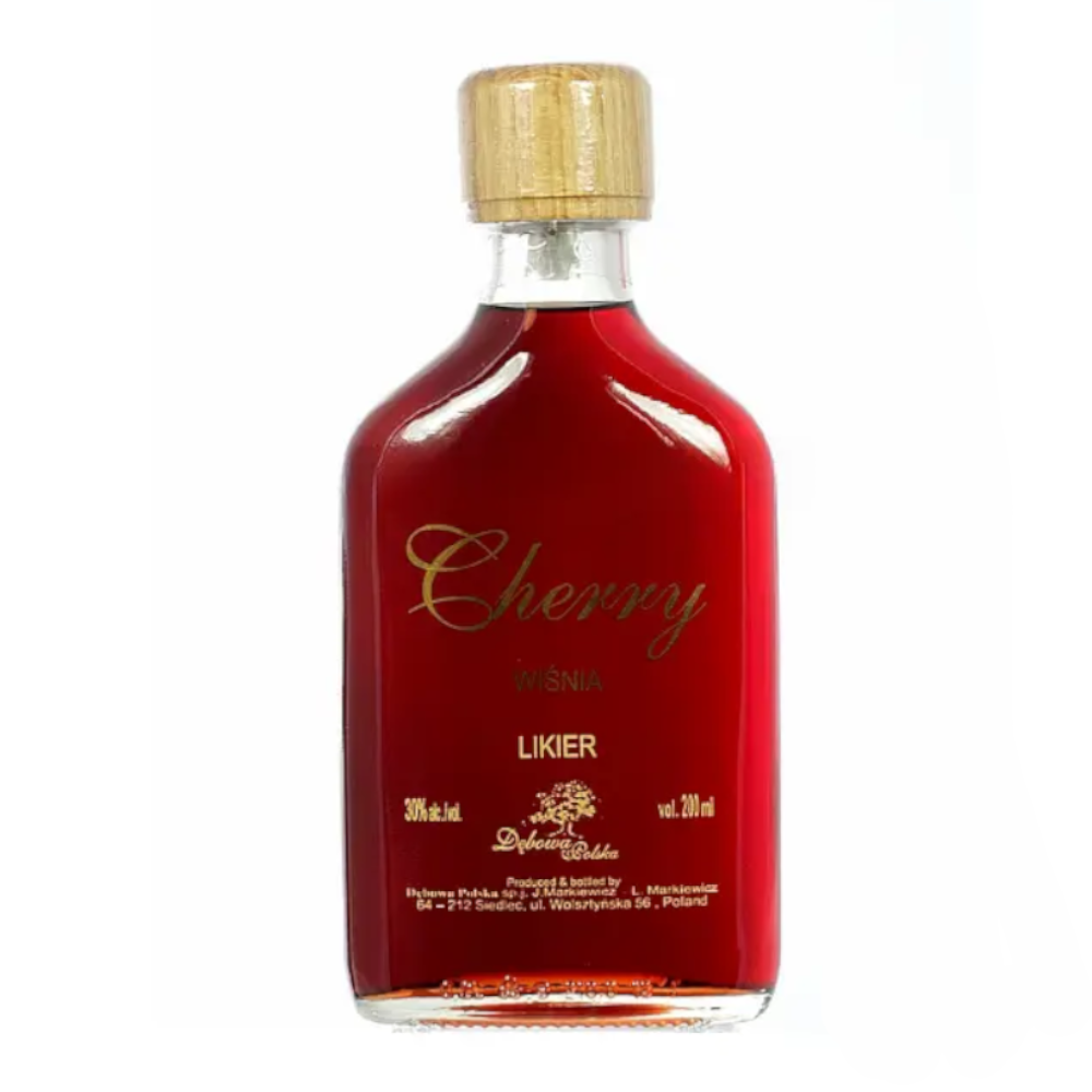 Likier Dębowa Gold Cherry Piersiówka 30% 200 ml