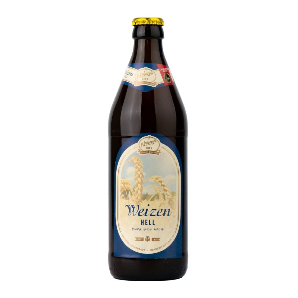 Piwo Weiherer Weizen Hell 5,2% 500 ml