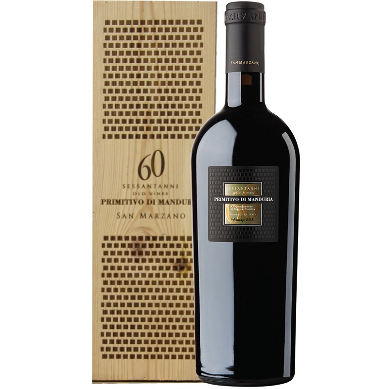 Wino Cantine San Marzano Sessantanni Primitivo Di Manduria DOC MAGNUM  wytrawne czerwone 14,5 % 1500 ml