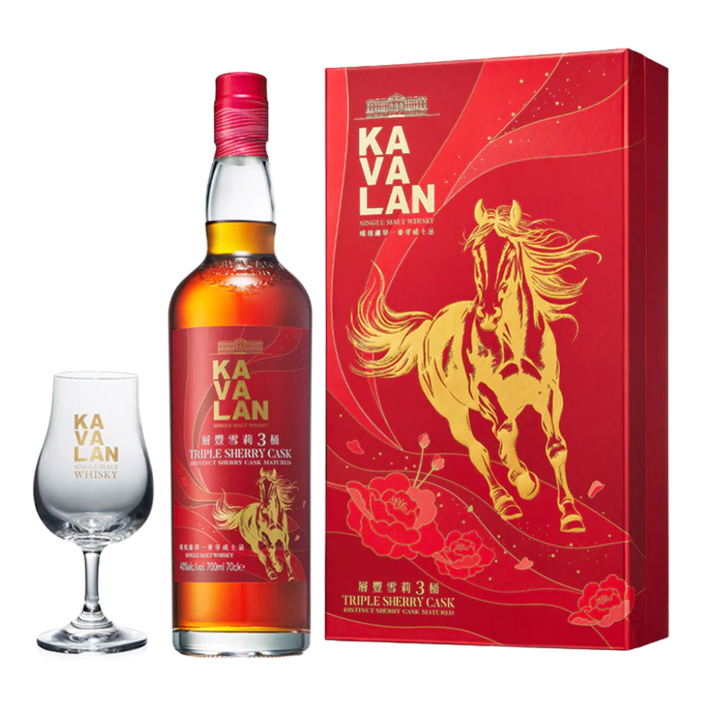 Whisky Kavalan Triple Sherry Year of the Horse 2026 40% 700 ml + kieliszek