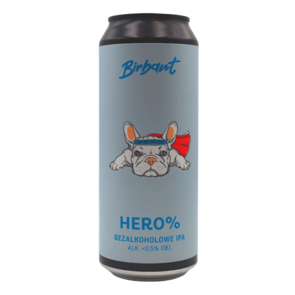 Piwo Birbant Hero% 0% 500 ml puszka DRS