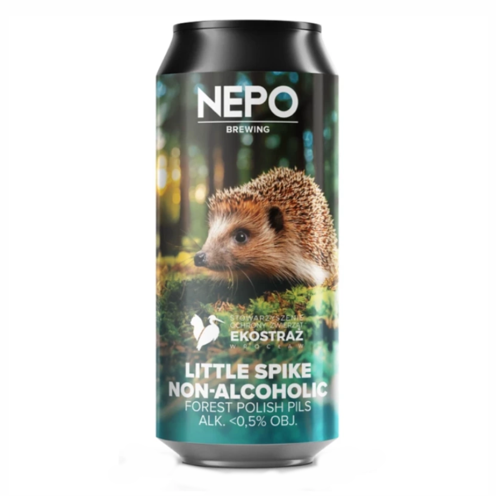 Piwo Nepomucen Little Spike Non-Alcoholic Forest Polish Pils 0% 500 ml puszka DRS