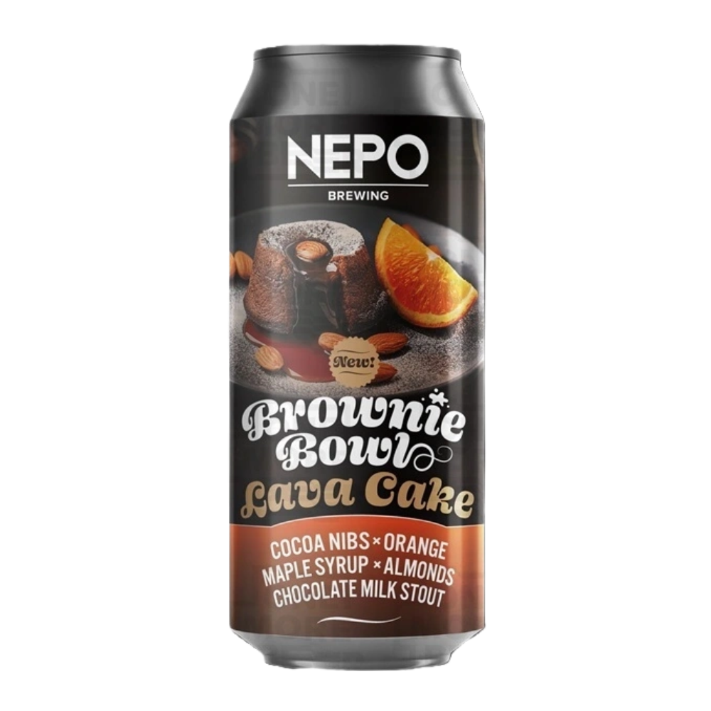 Piwo Nepomucen Brownie Bowl Lava Cake Milk Stout 4,8% 500 ml puszka DRS