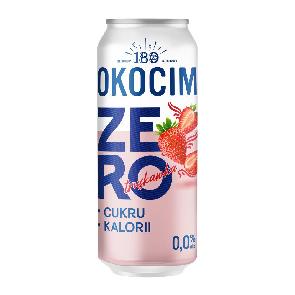 Piwo Okocim Zero Truskawka 0% 500 ml 4-pak Puszka DRS
