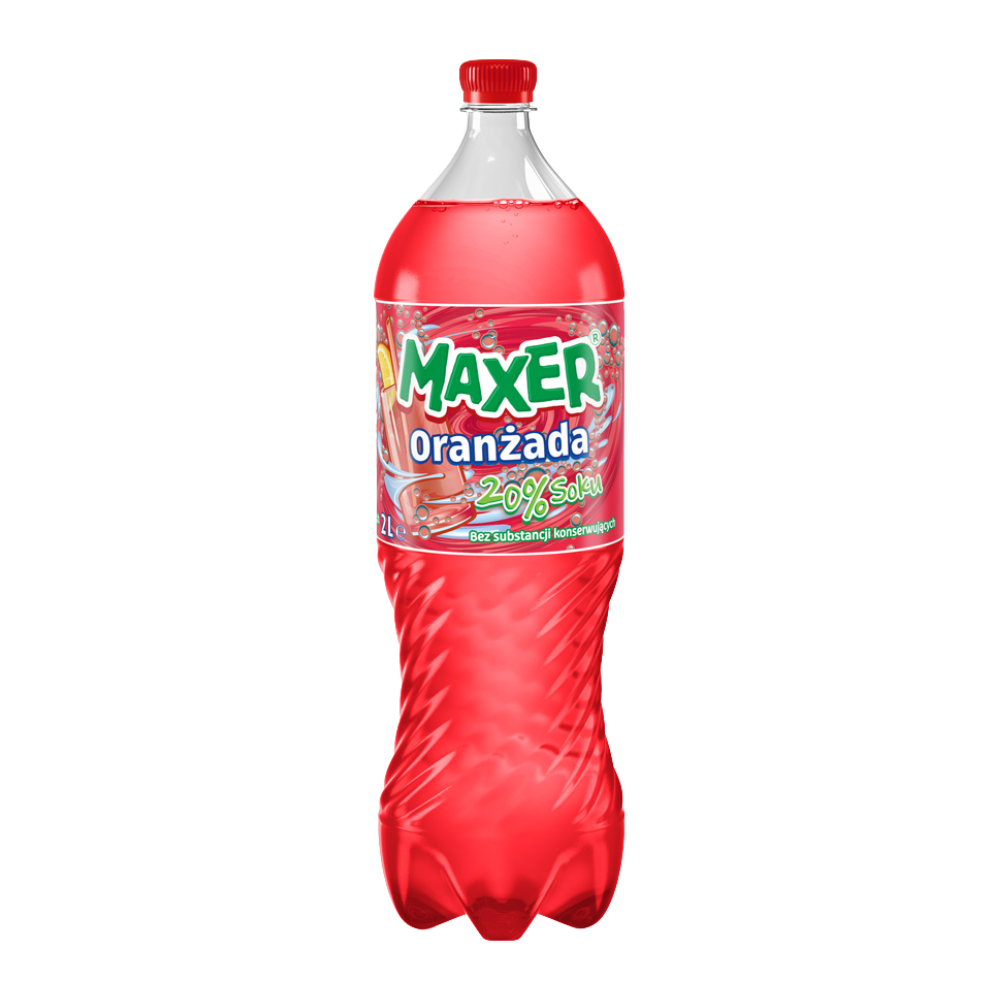 Napój Maxer Oranżada Czerwona 2000 ml DRS