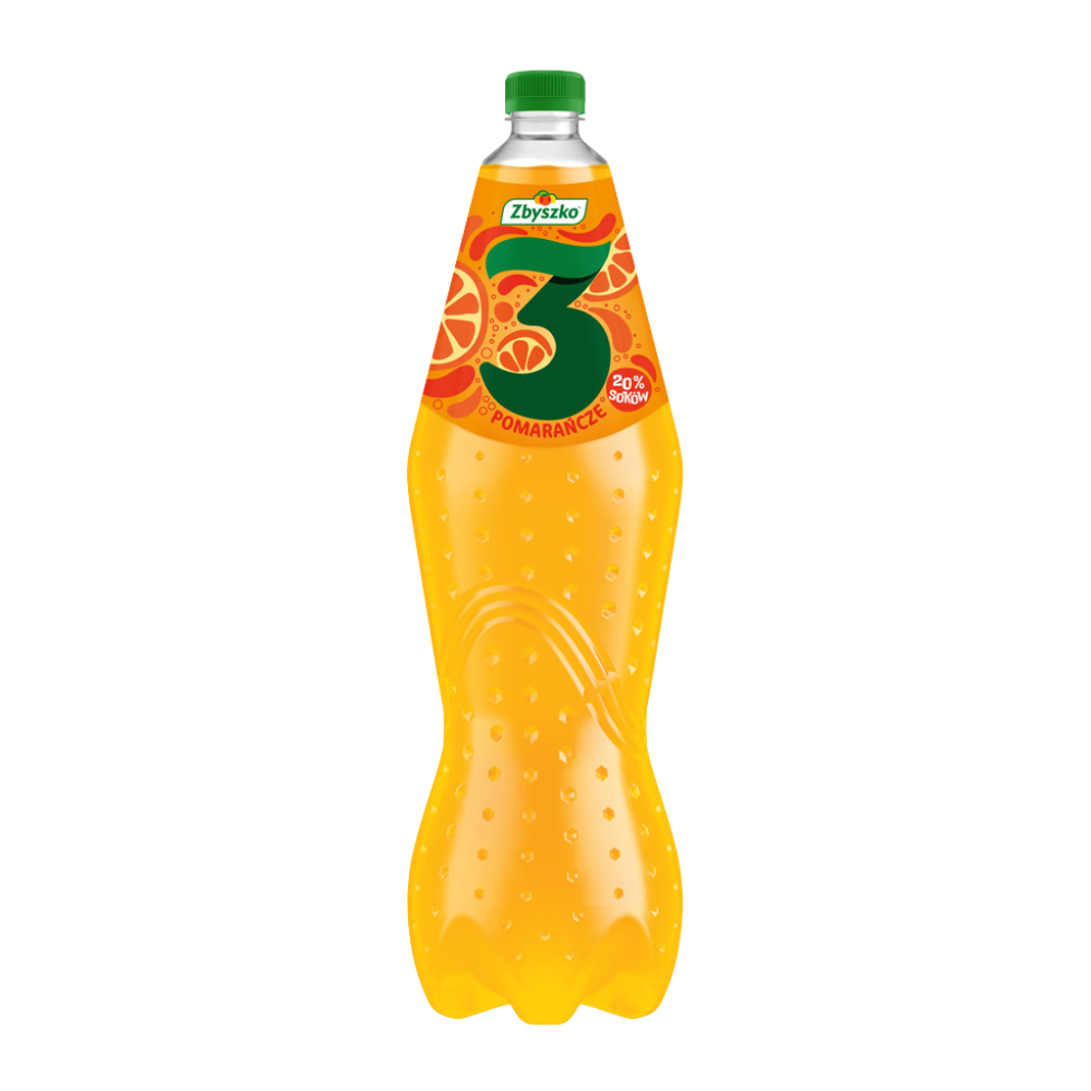 Napój Zbyszko 3 Pomarańcze 1750 ml DRS