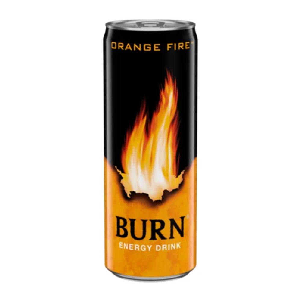 Energetyk Burn Orange Fire 250 ml puszka DRS