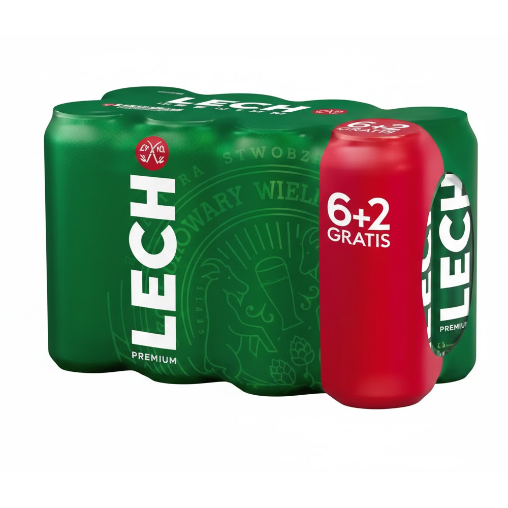 Piwo Lech Premium 5% 3 x 8 pak 550 ml Puszka