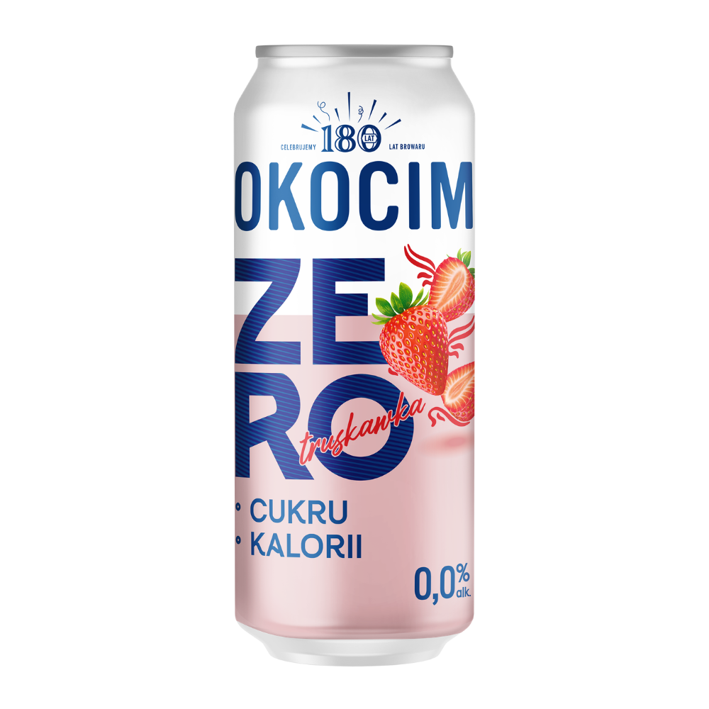 Piwo Okocim Zero Truskawka 0% 500 ml 4-pak Puszka DRS