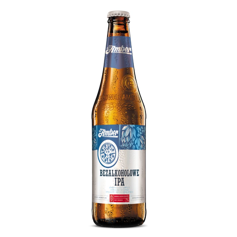 Piwo Amber IPA 0% 500 ml (zwrotna)