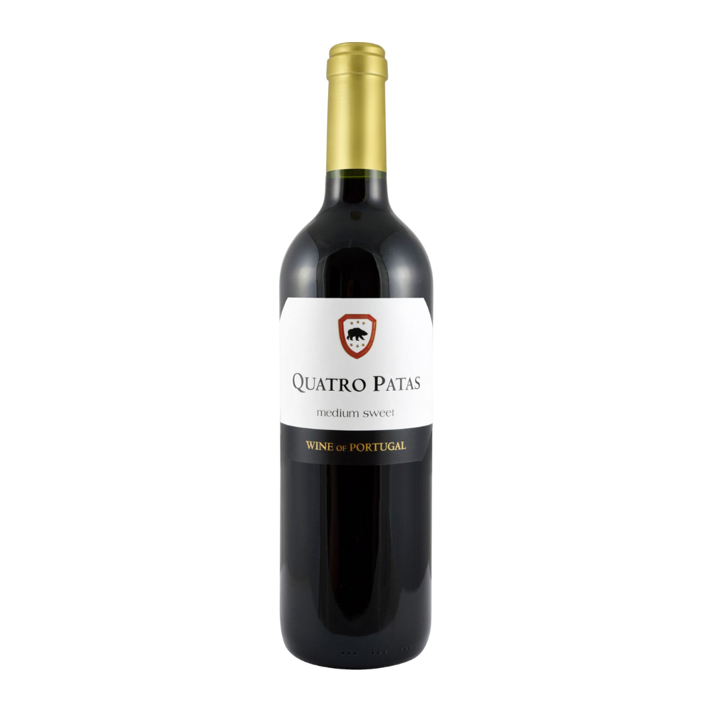 Wino Quatro Patas Red Medium Sweet 11,5% czerwone pósłodkie 750 ml