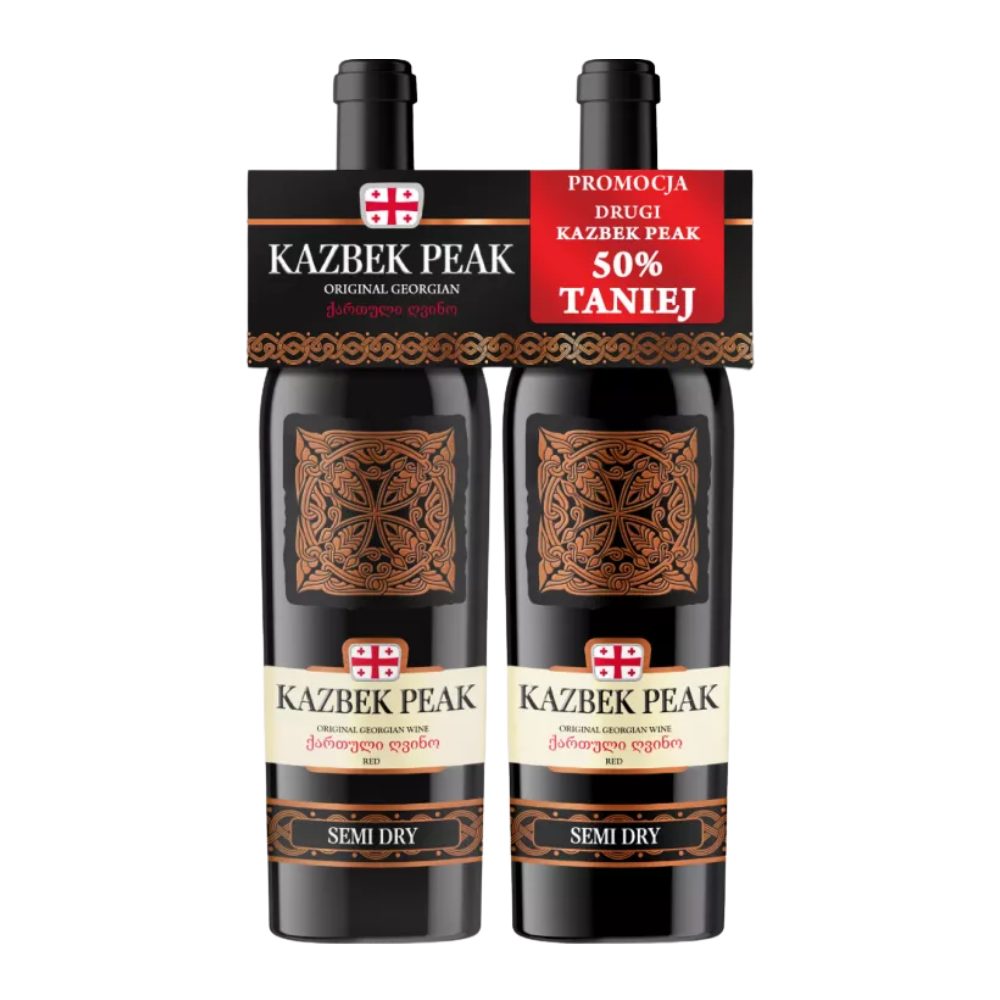 Wino Kazbek Peak Duopack 12,5% czerwone półwytrawne 1500 ml