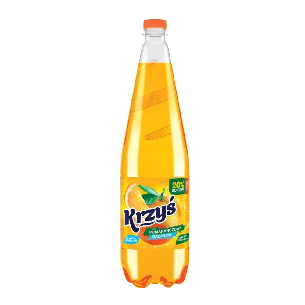Napój Krzyś Pomarańczowy 20% Soku 1250 ml DRS