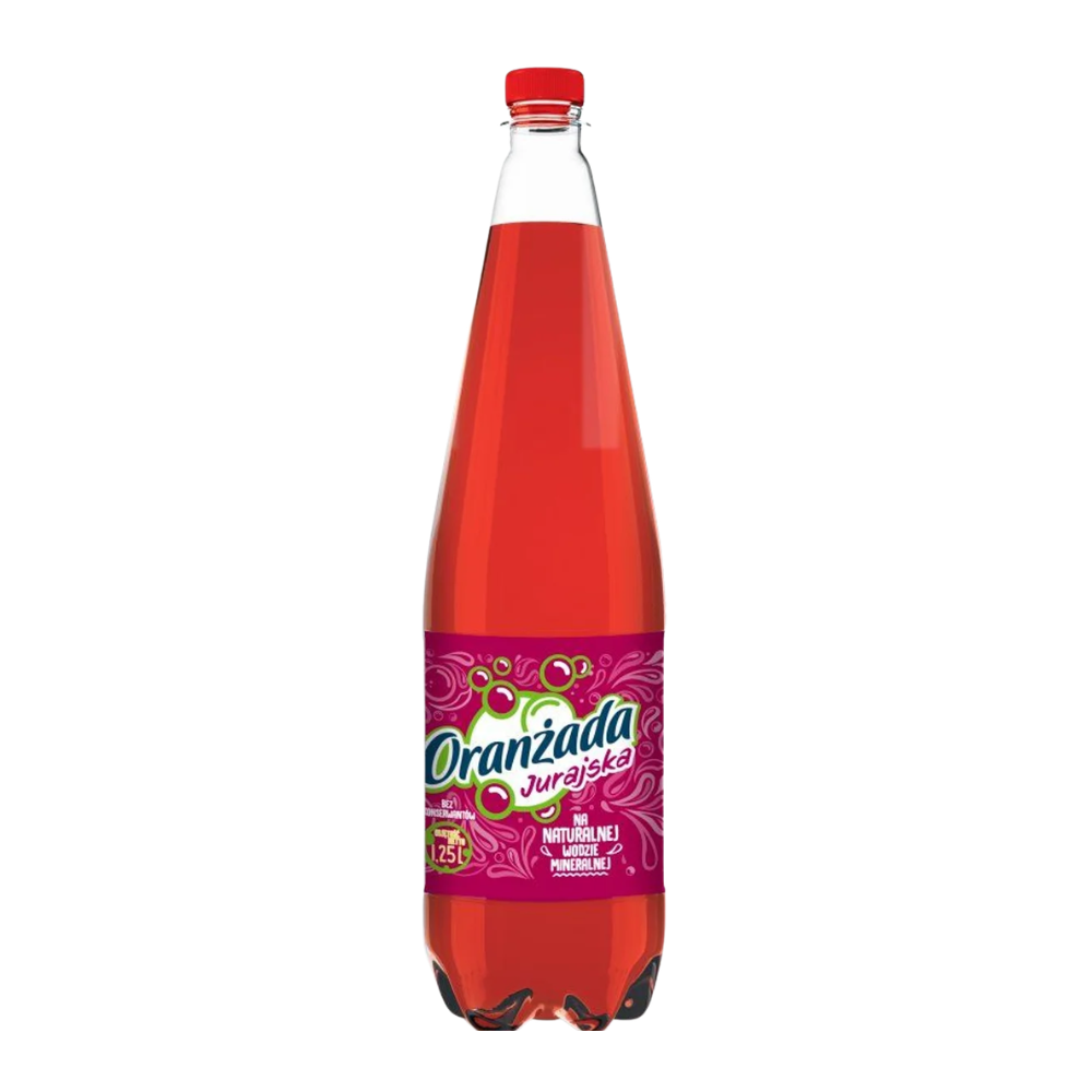 Napój Jurajska Oranżada Czerwona 1250 ml DRS