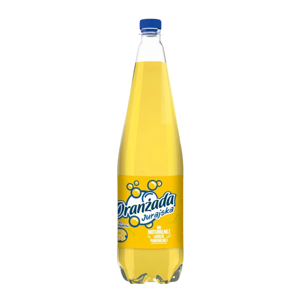 Napój Jurajska Oranżada Żółta 20% soku 1250 ml DRS