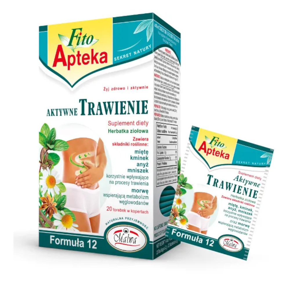Herbata Malwa Fito Apteka Aktywne Trawienie 20 x 2 g