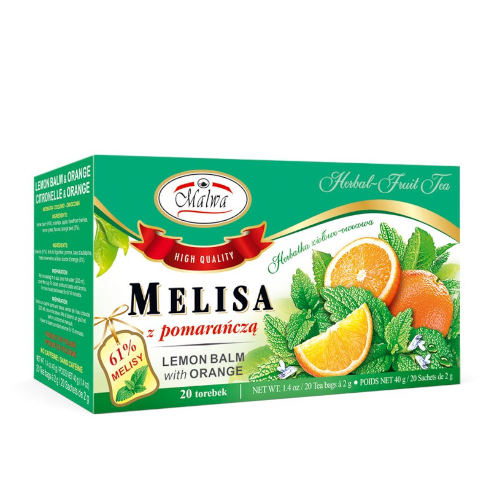 Herbata Malwa Melisa z pomarańczą 20 x 2 g