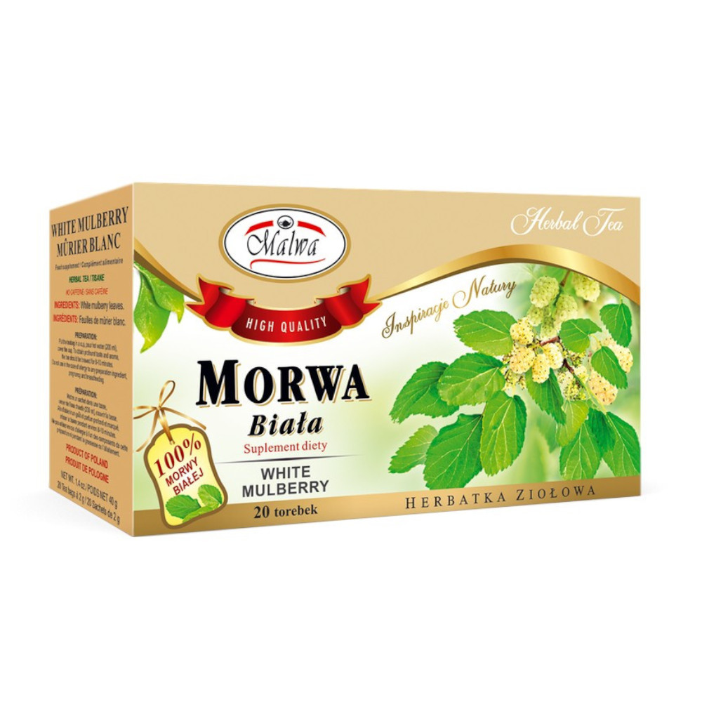 Herbata Malwa Ziołowa Morwa Biała 20 x 2 g