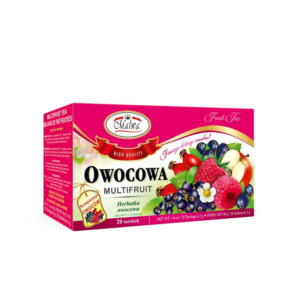 Herbata Malwa Owocowa 20 x 2 g