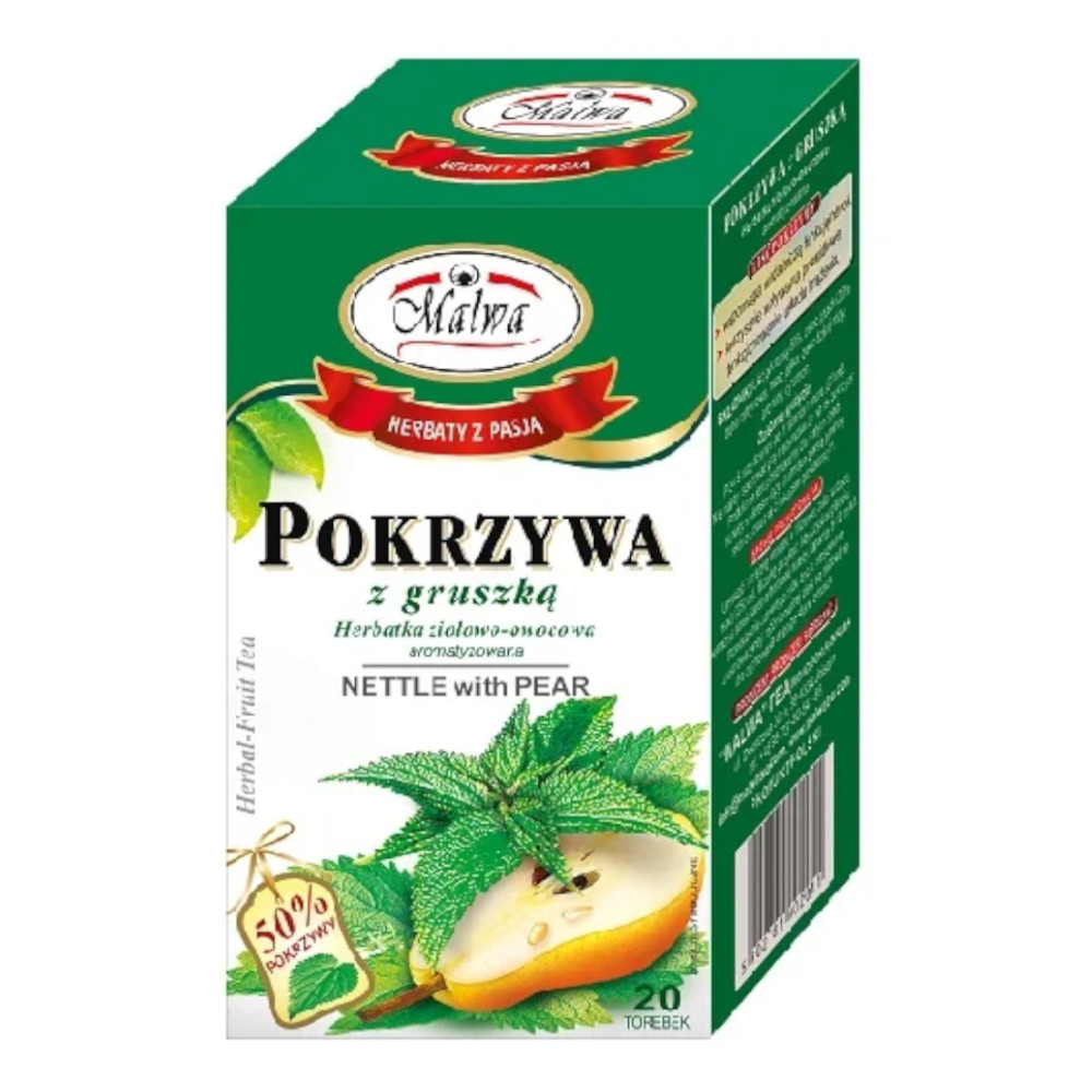 Herbata Malwa Pokrzywa z Gruszką 20 x 2 g