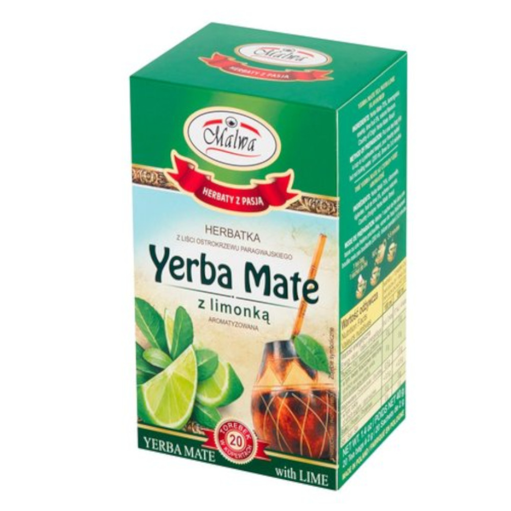 Herbata Malwa Yerba Mate z Limonką 20 x 2 g
