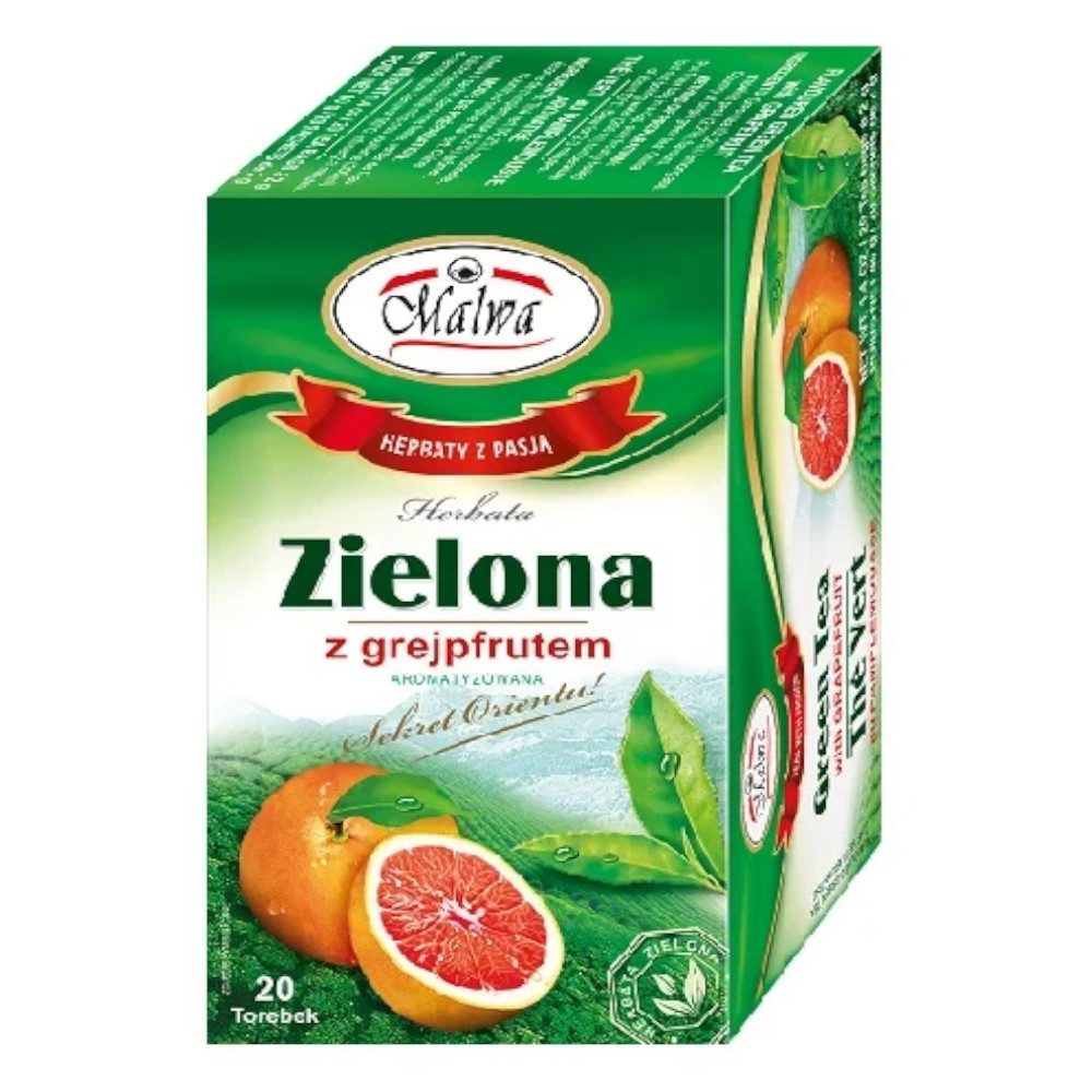 Herbata Malwa Zielona Z Grejpfrutem 20 x 2 g
