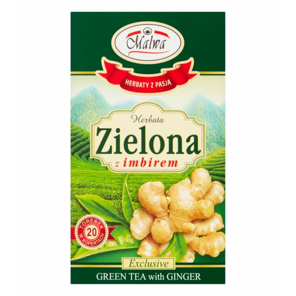 Herbata Malwa  Zelona Z Imbirem 20 x 1,5 g