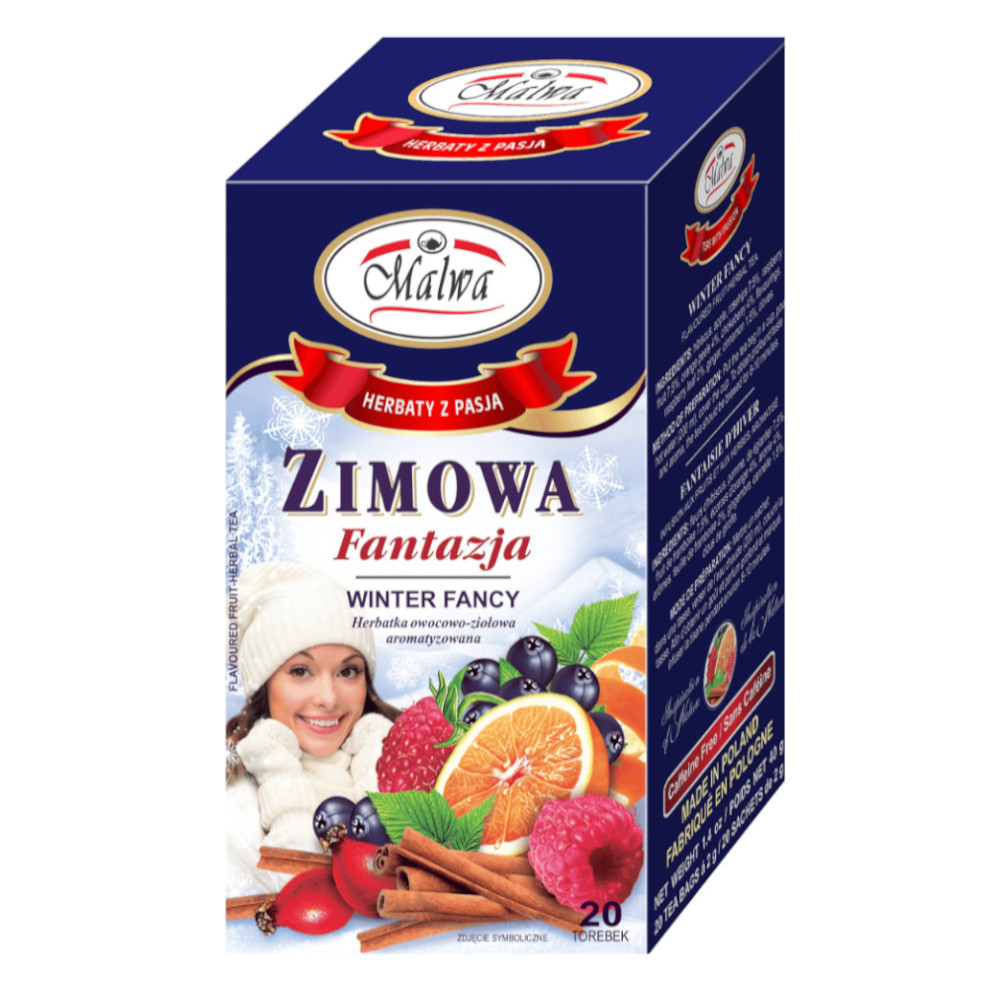 Herbata Malwa Ziołowo-Owocowa Zimowa Fantazja 20 x 2 g