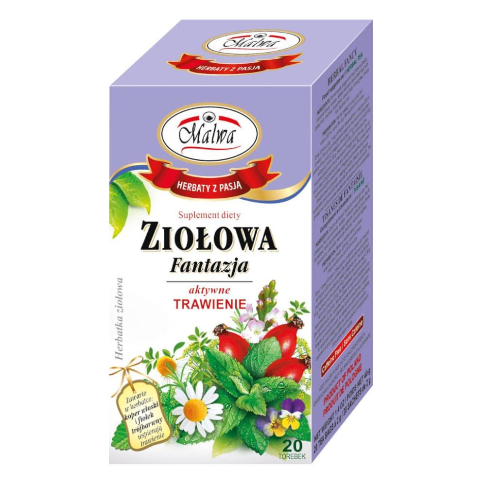 Herbata Malwa Ziołowa Fantazja 20 x 2 g