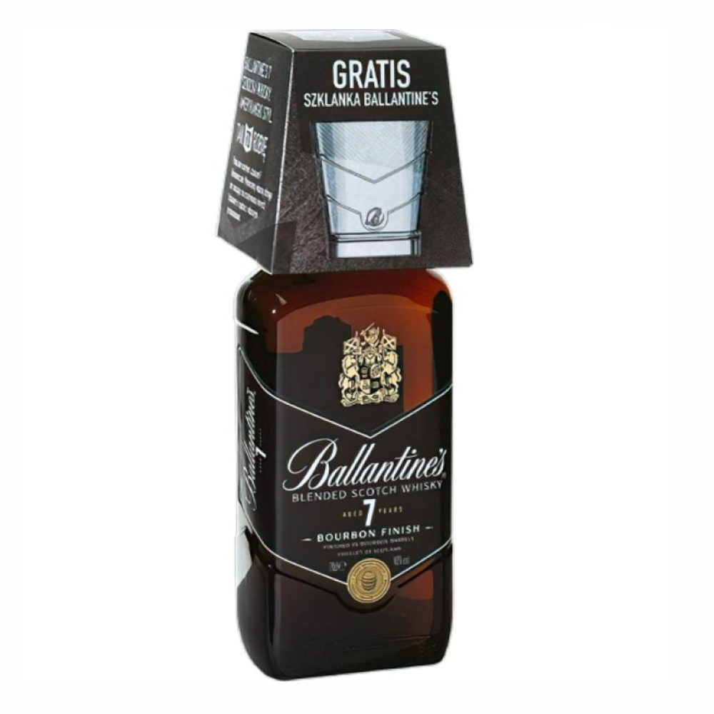 Whisky Ballantine's 7 YO 40% 700 ml + szklanka