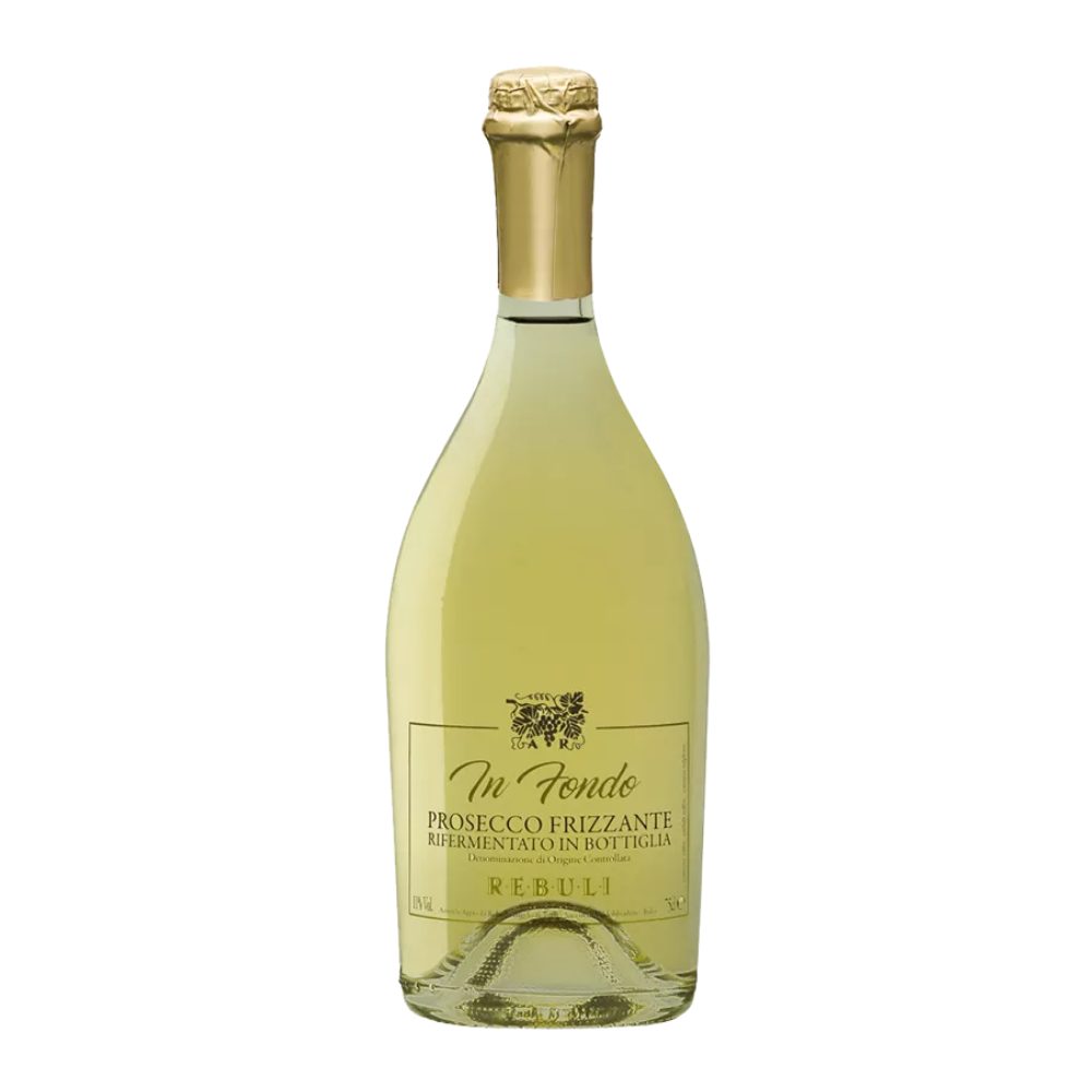 Wino musujące Rebuli In Fondo Prosecco Frizzante 11% białe wytrawne 750 ml