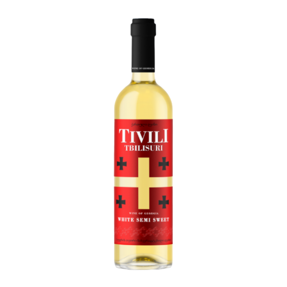 Wino Tbilisuri Tivili Semi Sweet 11,5% białe półsłodkie 750 ml