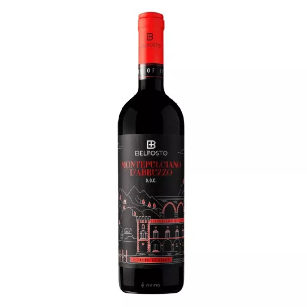 Wino Belposto Montepulciano d'Abruzzo 13,5% czerwone wytrawne 750 ml