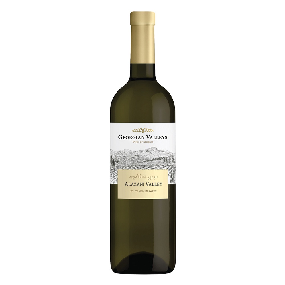 Wino Georgian Valleys Alazani Valley 11% białe półsłodkie 750 ml