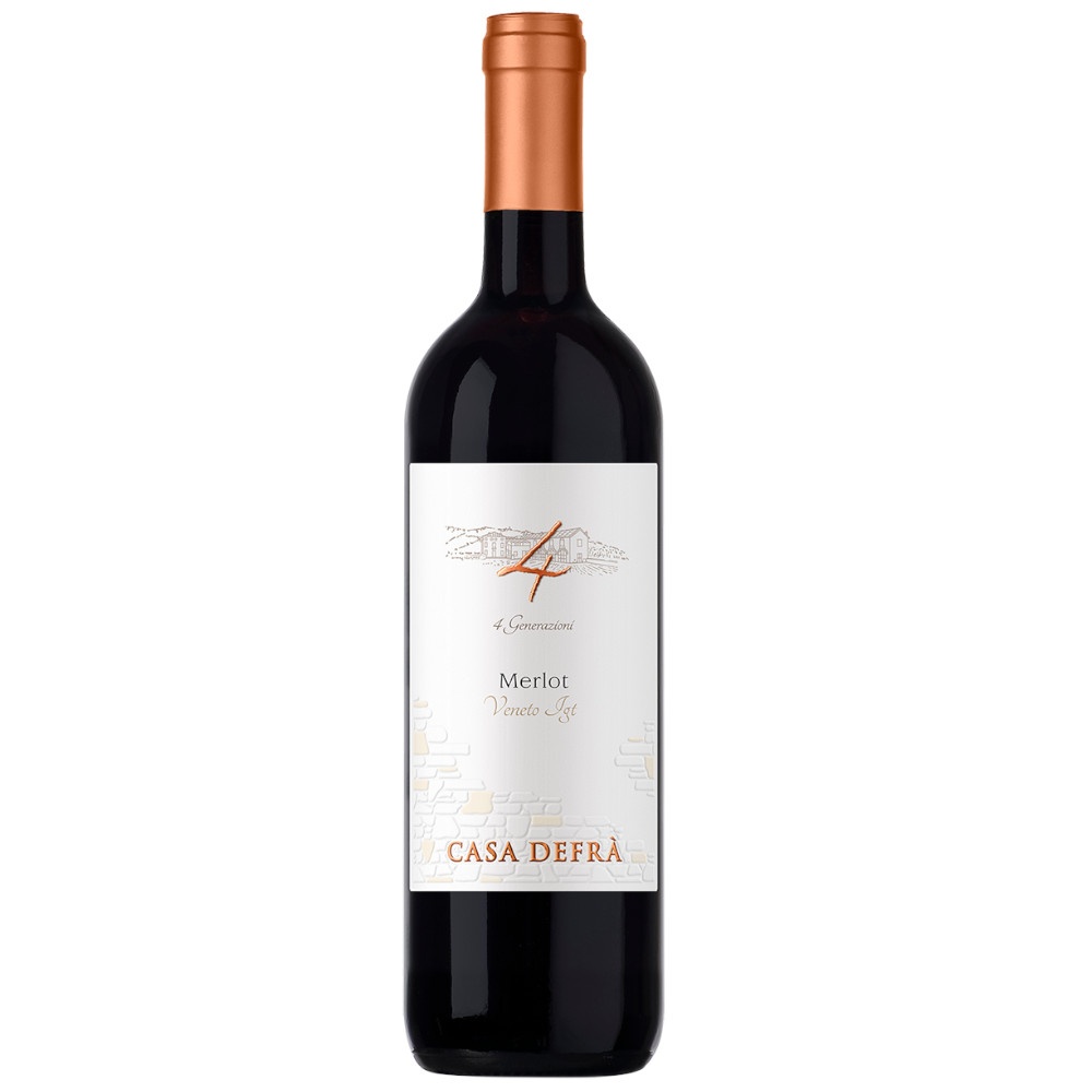 Wino Merlot Casa Defra 12% czerwone półwytrawne 750 ml
