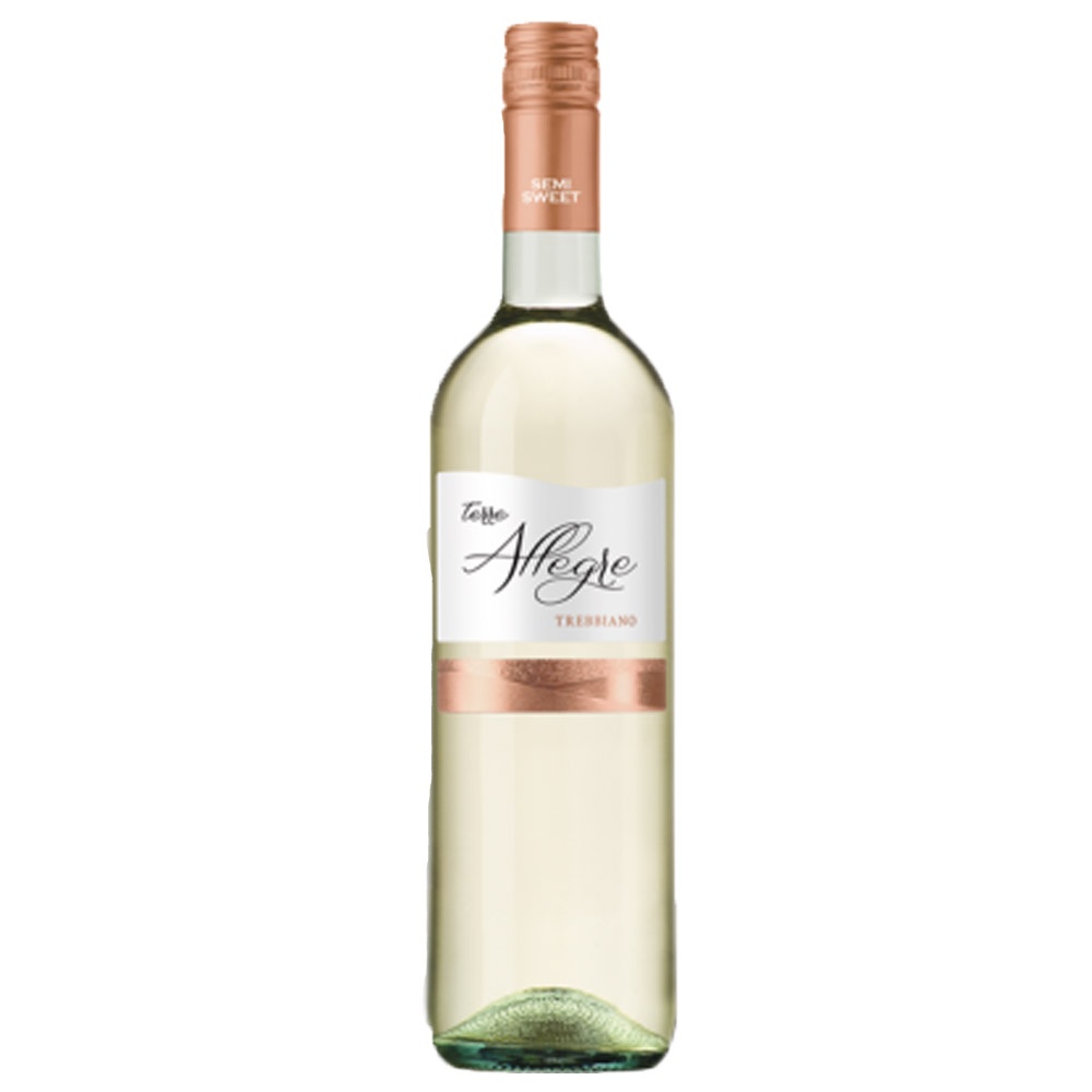 Wino Terre Allegre Bianco 11% białe półsłodkie 750 ml