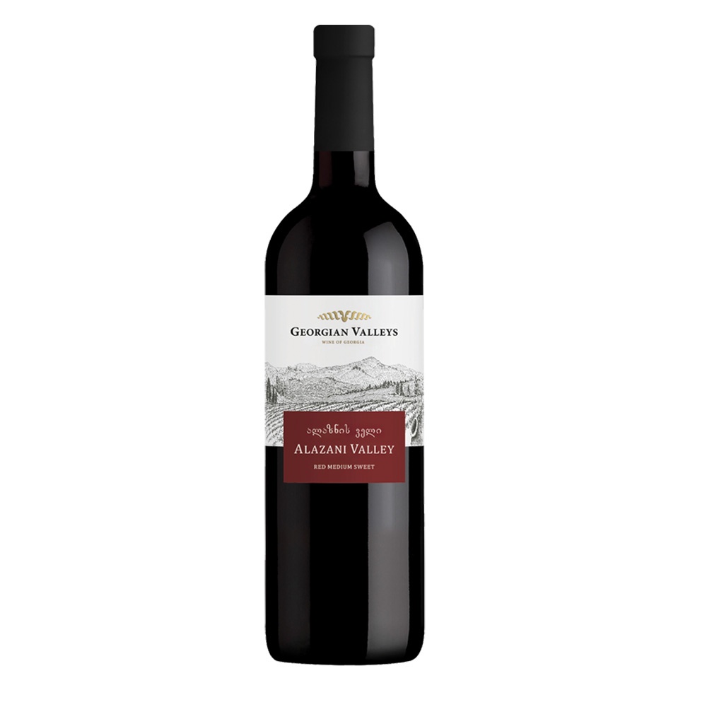Wino Georgian Valleys AIazani Valley 11,5% czerwone półsłodkie 750 ml