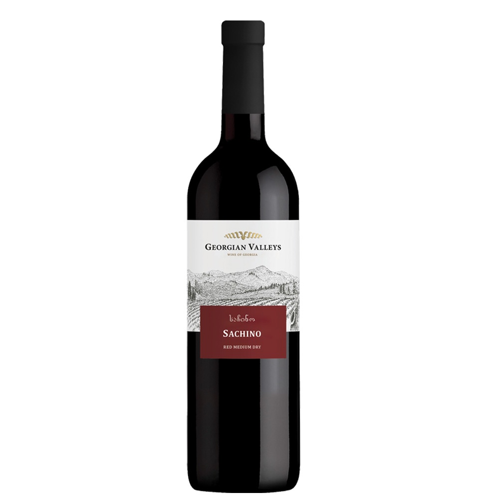 Wino Georgian Valleys Sachino Red 11,5% czerwone półwytrawne 750 ml