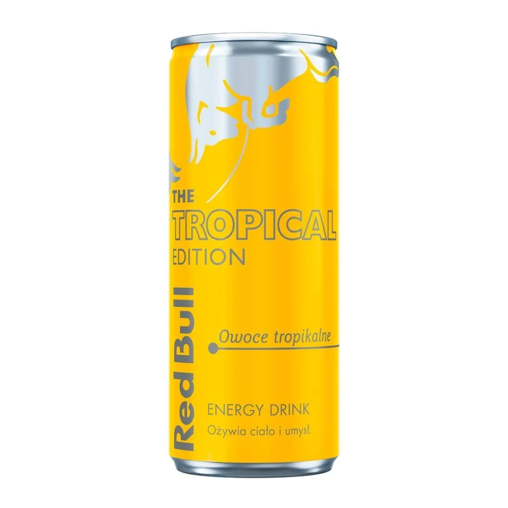 Napój energetyczny Red Bull Tropical Edition 250 ml puszka DRS