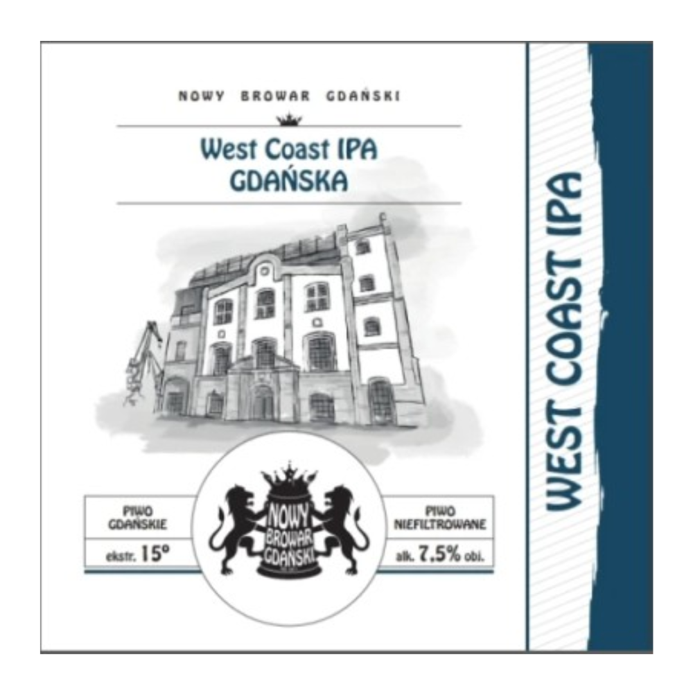 Piwo Nowy Browar Gdański West Coast IPA 7,5% 500 ml puszka