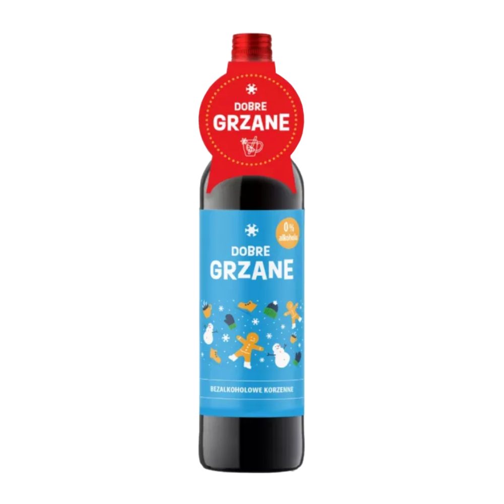 Wino 	Dobre Grzane Czerwone Bezalkoholowe 0% czerwone słodkie 750 ml