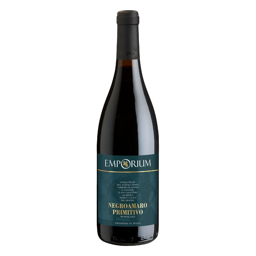 Wino Negroamaro Primitivo Puglia 13% czerwone półsłodkie 750 ml