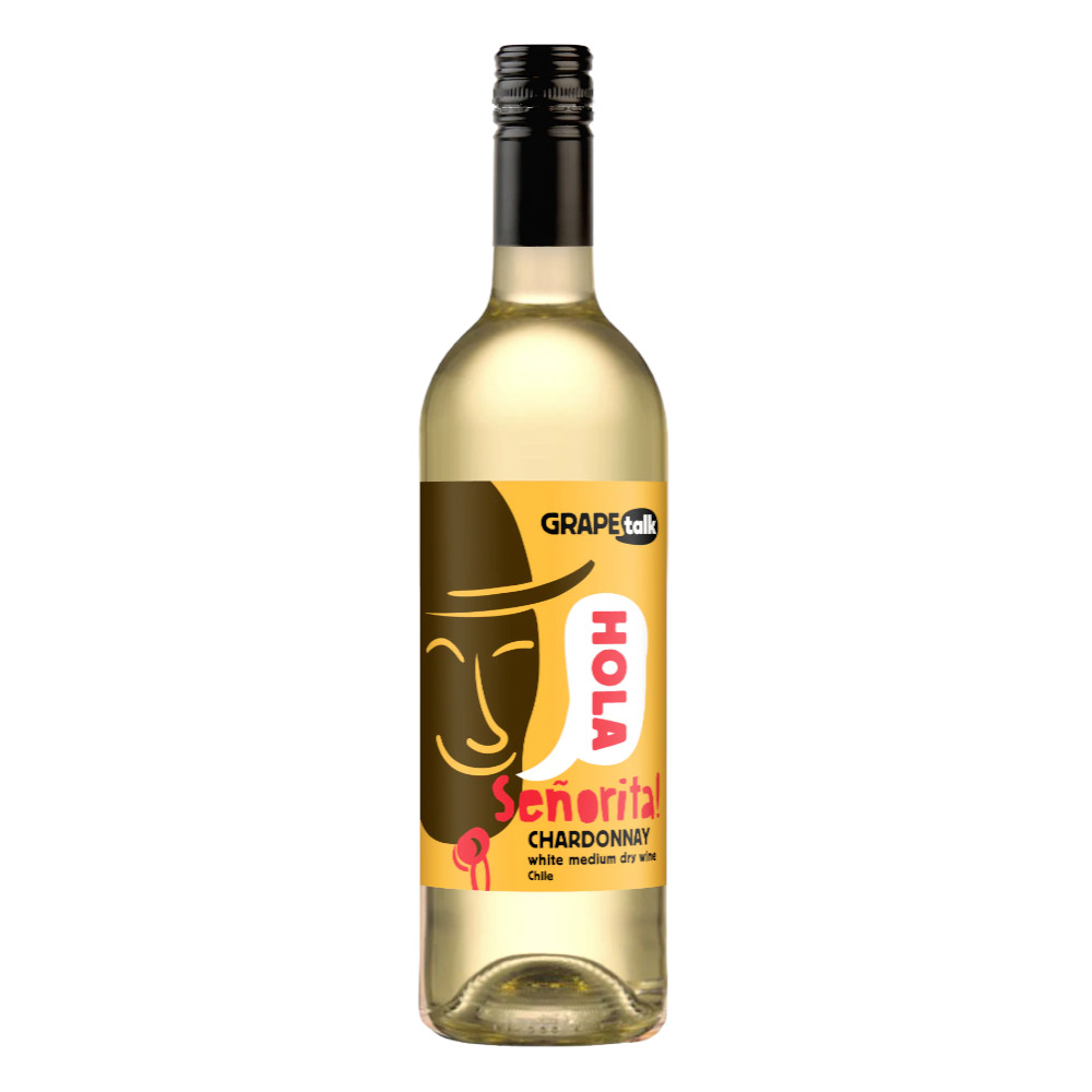 Wino Grape Talk Chardonnay 13% białe półwytrawne 750 ml
